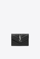 Saint Laurent Small Cassandre Envelope Wallet  Black 414404BOW02/R_YSL-1000