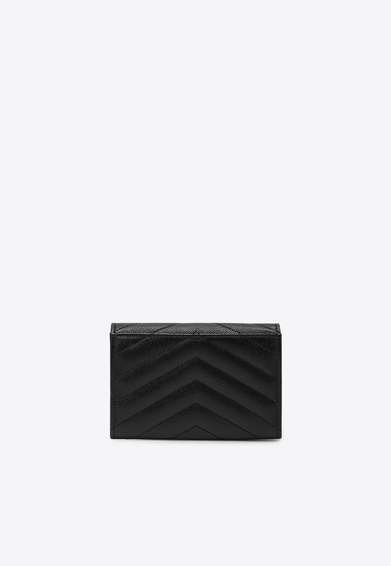Saint Laurent Small Cassandre Envelope Wallet  Black 414404BOW02/R_YSL-1000