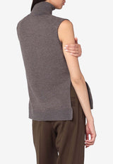 Róhe Double-Layer Mélange Knit Top Taupe 416-23-300WO/R_ROHE-208
