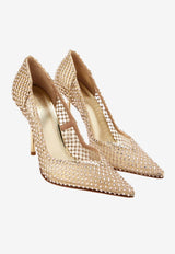 Le Silla Gilda 100 Crystal Mesh Pumps Gold 4190E090BXPPSTE 907