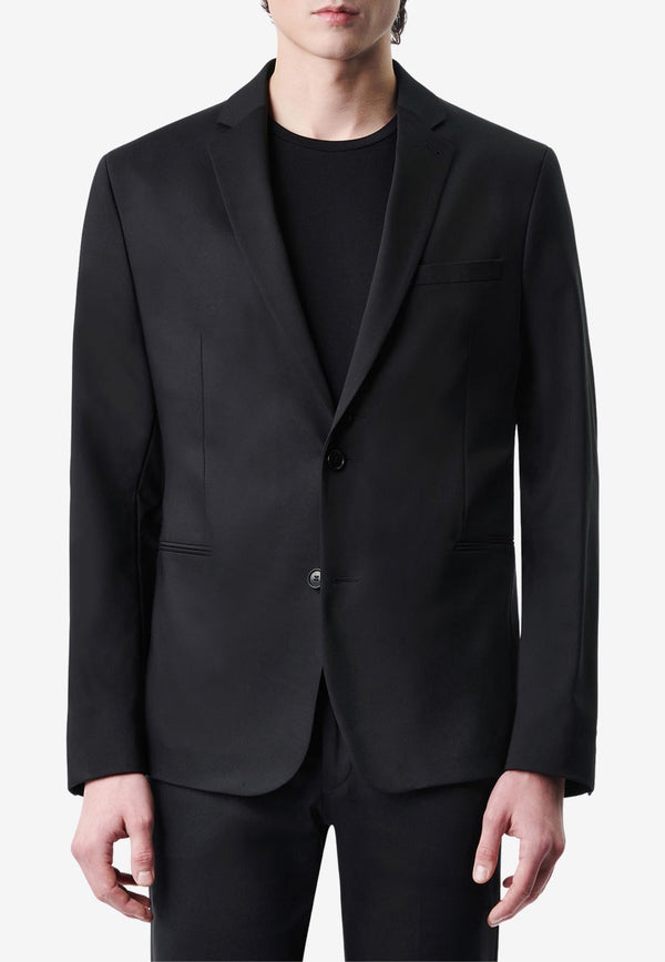 DRYKORN Single-Breasted Slim Satin Blazer  Black 42298-888_BLACK