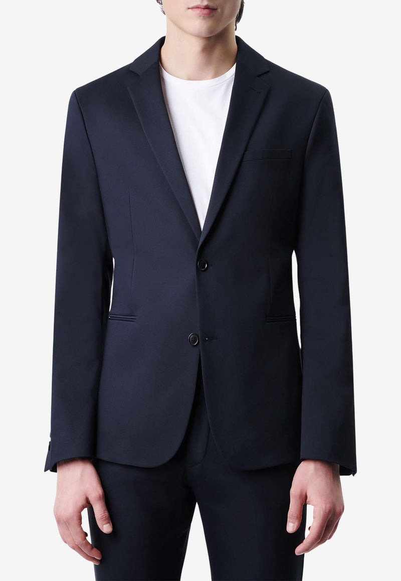 DRYKORN Single-Breasted Slim Satin Blazer  Navy 42298-888_NAVY