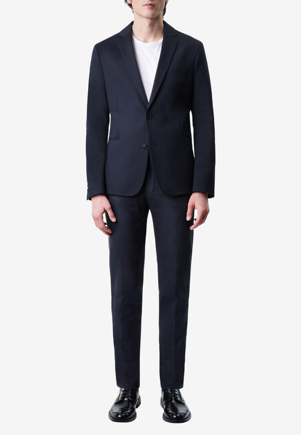 DRYKORN Single-Breasted Slim Satin Blazer  Navy 42298-888_NAVY