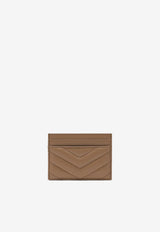 Saint Laurent Cassandre Quilted Leather Cardholder Brown 423291AAA44/R_YSL-2357