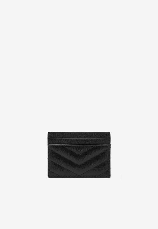 Saint Laurent Cassandre Quilted Leather Cardholder Black 423291BOW01/R_YSL-1000