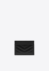 Saint Laurent Cassandre Leather Cardholder Black 423291BOW02/R_YSL-1000