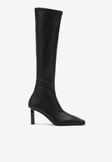 Courrèges AC Charm 70 Nappa Leather Knee-High Boots Black 423SBT012PL0128/N_COURR-9999