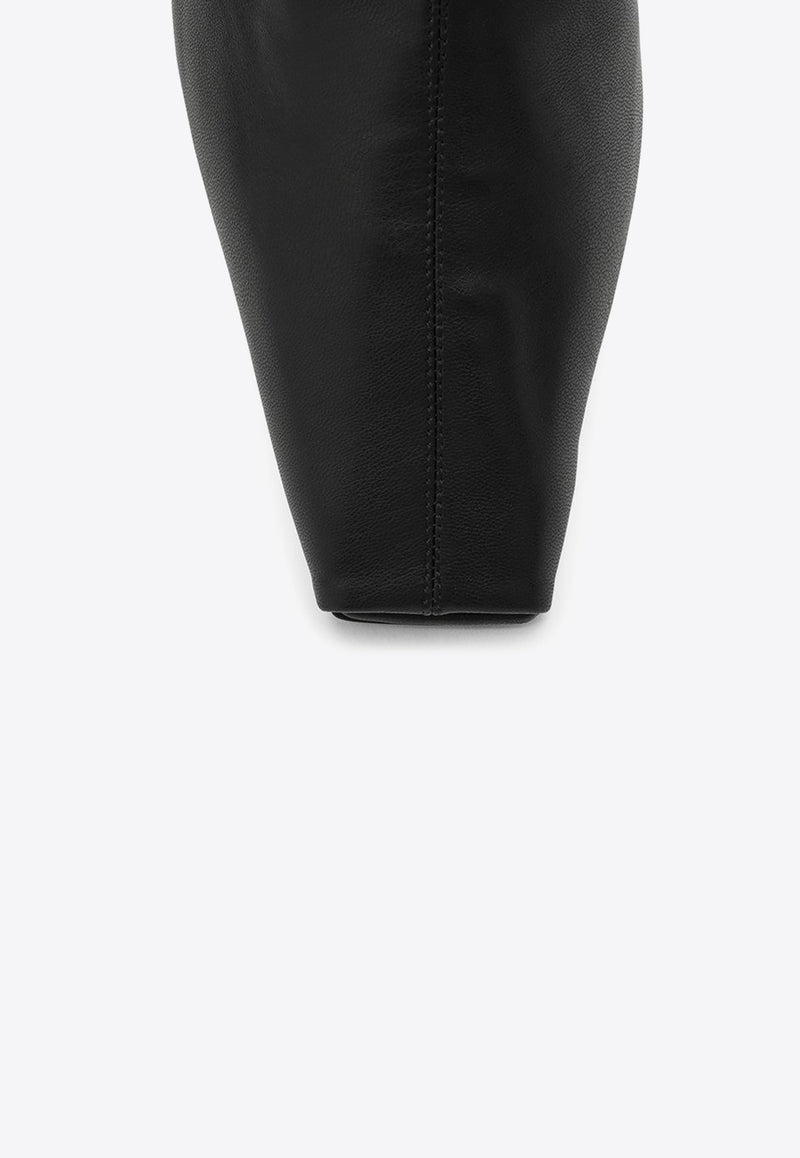 Courrèges AC Charm 70 Nappa Leather Knee-High Boots Black 423SBT012PL0128/N_COURR-9999