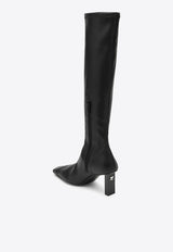 Courrèges AC Charm 70 Nappa Leather Knee-High Boots Black 423SBT012PL0128/N_COURR-9999