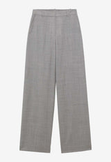 Simkhai Tavar Straight-Leg Wool Pants Gray 424-4056-AGREY