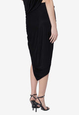 Francesco Murano Draped Asymmetrical Skirt Black 430T05/R_FRAMU-999