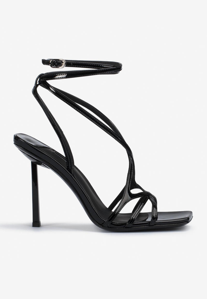 Le Silla Belen 95 Patent Leather Sandals 4311D090BXPPKAB 001 Black