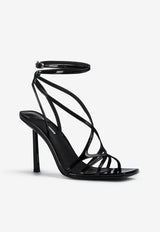 Le Silla Belen 95 Patent Leather Sandals 4311D090BXPPKAB 001 Black