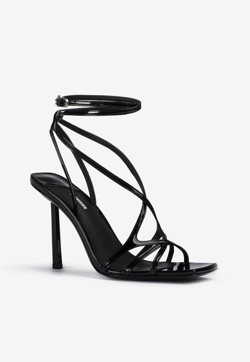 Le Silla Belen 95 Patent Leather Sandals 4311D090BXPPKAB 001 Black