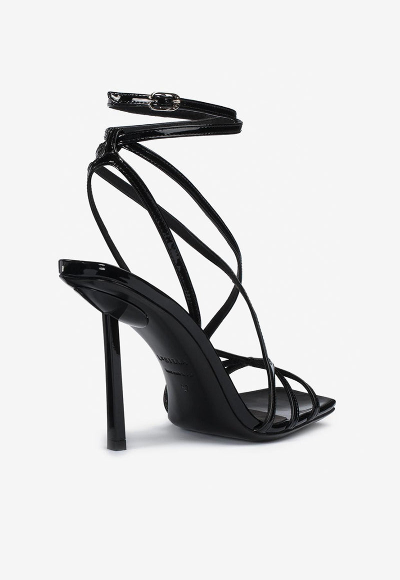 Le Silla Belen 95 Patent Leather Sandals 4311D090BXPPKAB 001 Black