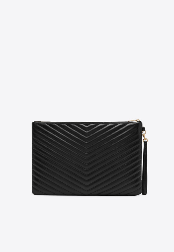 Saint Laurent Cassandre Leather Document Holder  Black 440222CWU01/R_YSL-1000