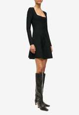 Staud Deora Long-Sleeved Mini Dress Black 454-20120BLACK