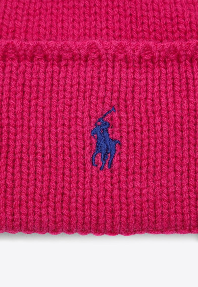 Polo Ralph Lauren Logo Embroidered Beanie Fuchsia 455954355003WO/P_POLOR-CP