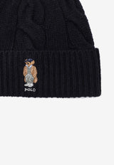 Polo Ralph Lauren Cable Knit Polo Bear Patch Beanie Navy 455981433002WO/R_POLOR-NA