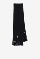 Polo Ralph Lauren Polo Bear Fringed Wool Scarf Navy 455981434002WO/R_POLOR-NA