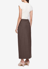 Anna Quan Mia Midi Wrap Skirt Brown 45.54.CHBBROWN