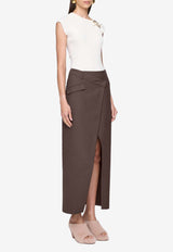 Anna Quan Mia Midi Wrap Skirt Brown 45.54.CHBBROWN