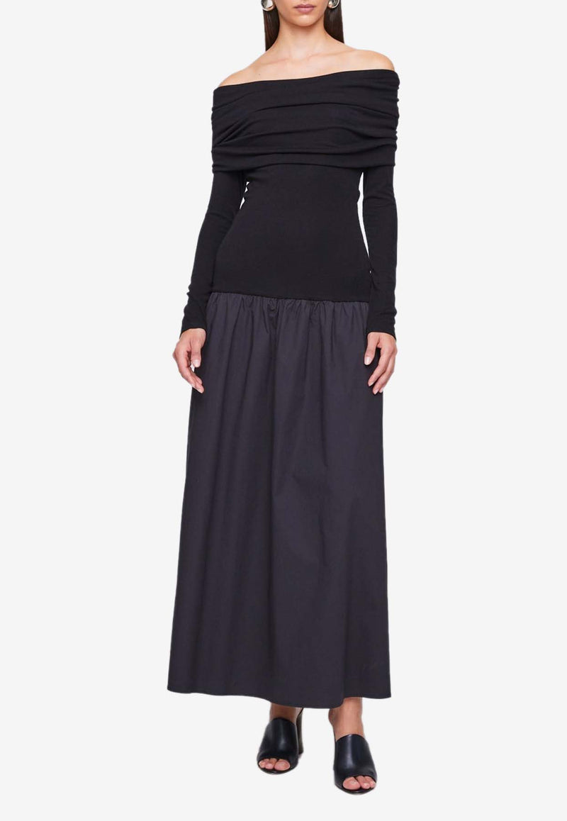 Anna Quan Morgan Off-Shoulder Maxi Dress Black 45.63.NO/SHDBLACK