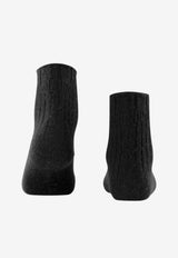 FALKE Bedsock Ribbed Slipper Socks Black 46416_BLACK