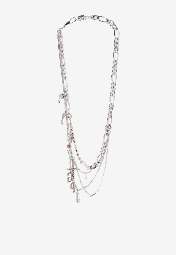 Multiple Chains Logo Necklace