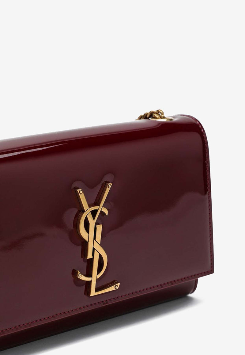 Saint Laurent Small Kate Patent Leather Crossbody Bag Bordeaux 469390B870W/P_YSL-6259