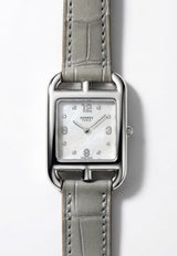 ساعة كيب كود 31 مم صغيرة من جلد التمساح المطلي بدورة لف مزدوجة