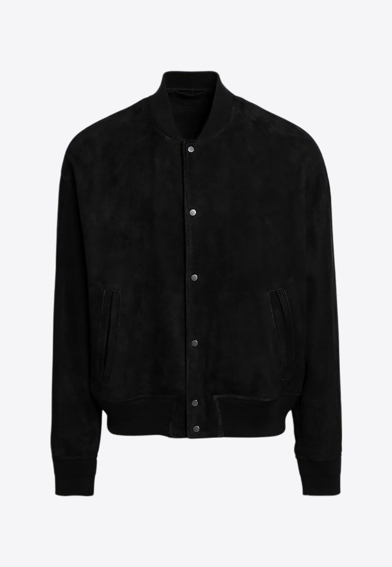 Salvatore Santoro Suede Bomber Jacket Black 47516LE/P_SSANT-BLK