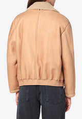 Salvatore Santoro Leather Bomber Jacket Beige 49075LE/R_SSANT-NU