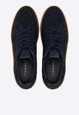 Canali Nuvola Knitted Low-Top Sneakers Navy 491215-re01109-305_Blue - 305