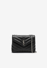 Saint Laurent Small Loulou Quilted Leather Shoulder Bag Black 494699DV726/P_YSL-1000