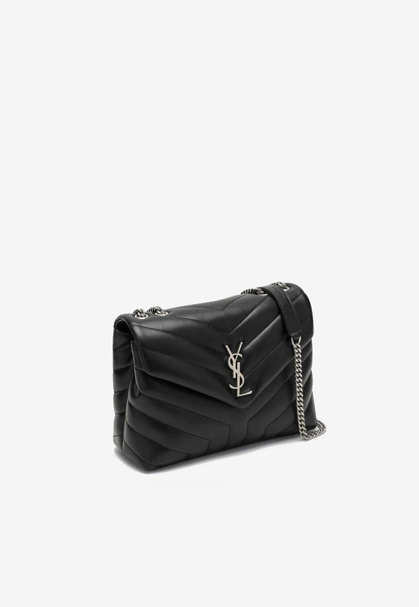 Saint Laurent Small Loulou Quilted Leather Shoulder Bag Black 494699DV726/P_YSL-1000