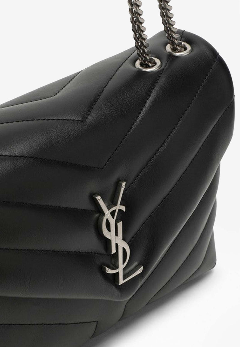 Saint Laurent Small Loulou Quilted Leather Shoulder Bag Black 494699DV726/P_YSL-1000