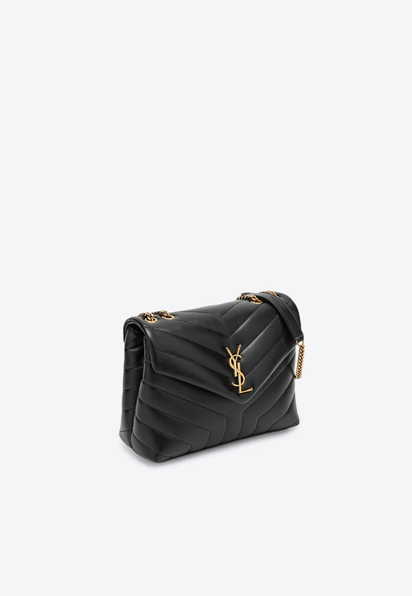 Saint Laurent Small Loulou Quilted Leather Shoulder Bag Black 494699DV727/P_YSL-1000