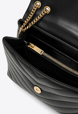 Saint Laurent Small Loulou Quilted Leather Shoulder Bag Black 494699DV727/P_YSL-1000