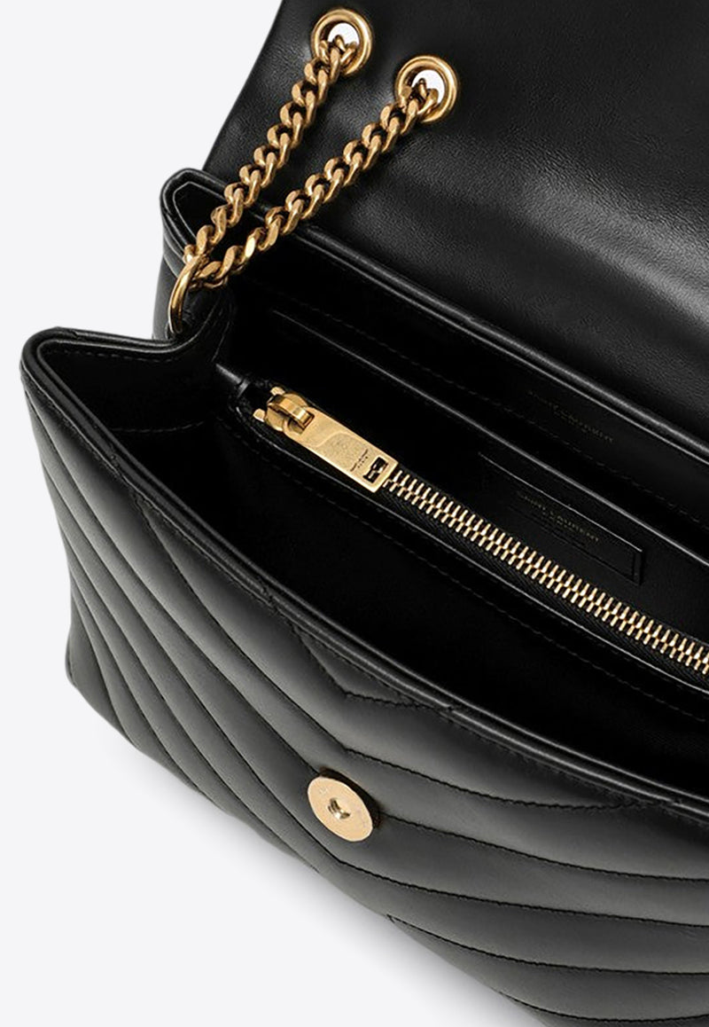 Saint Laurent Small Loulou Quilted Leather Shoulder Bag Black 494699DV727/P_YSL-1000