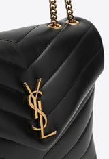 Saint Laurent Small Loulou Quilted Leather Shoulder Bag Black 494699DV727/P_YSL-1000