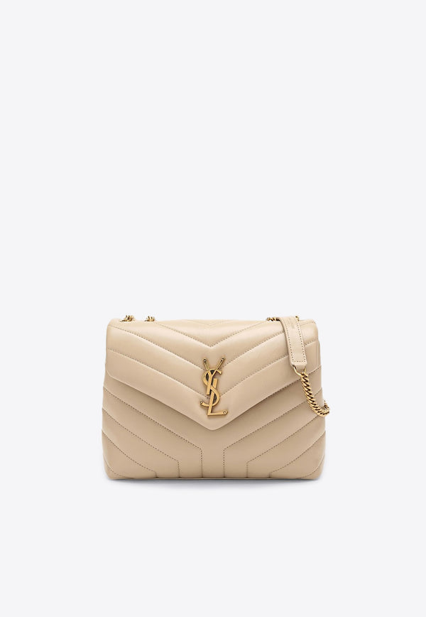 Saint Laurent Small Loulou Quilted Leather Shoulder Bag Beige 494699DV727/P_YSL-2721