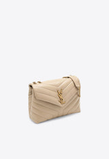 Saint Laurent Small Loulou Quilted Leather Shoulder Bag Beige 494699DV727/P_YSL-2721