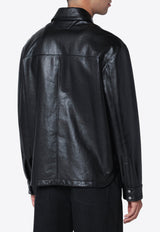 Leather Zip-Up Jacket