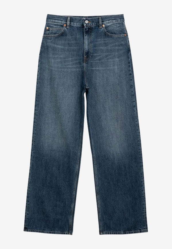 Valentino Loose Washed Jeans Blue 4B0DD16X8JS/O_VALE-558