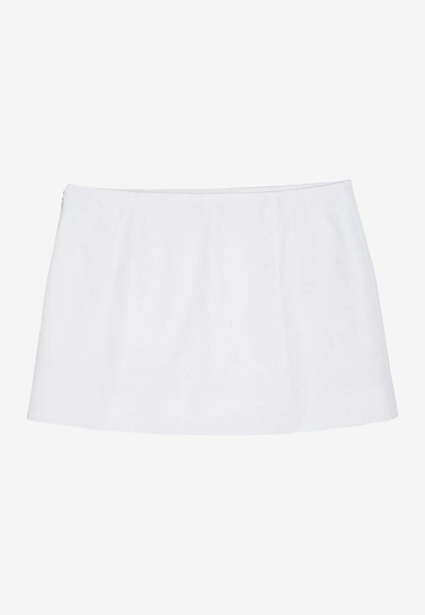 Valentino High-Waist Mini A-line Skirt White 4B0RAB915DN/O_VALE-001