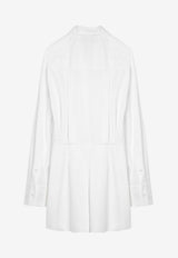 Valentino Long-Sleeved Shirt Playsuit White 4B0VE3F05DN/O_VALE-001