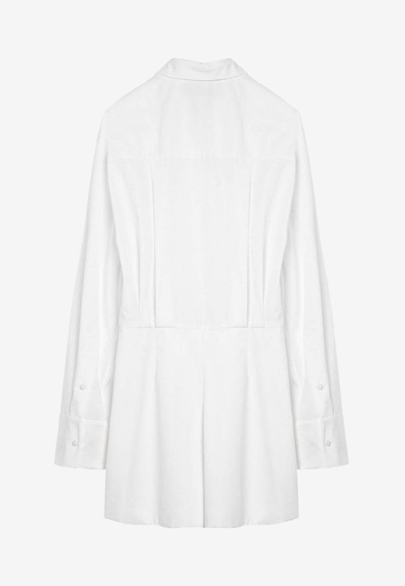 Valentino Long-Sleeved Shirt Playsuit White 4B0VE3F05DN/O_VALE-001