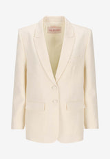 Valentino Tolie Iconographe Pattern Blazer 4B3CE3M58G5 A03 Ivory