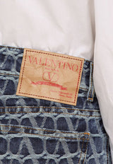 Valentino Toile Iconographe Denim Shorts 4B3DD17M8CU/O_VALE-558 Blue